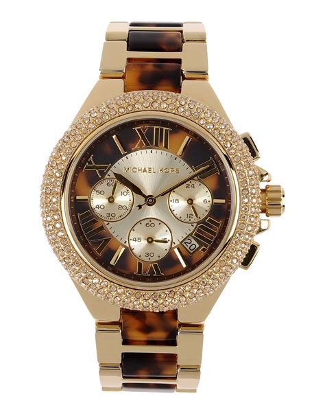 michael kors gold and brown bangle female watch|michael kors watch model nadja.